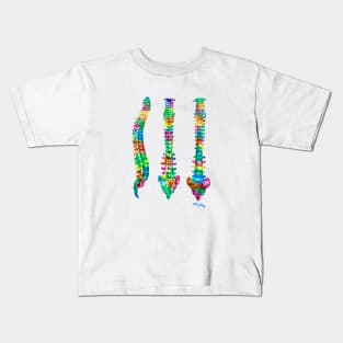 Spine Anatomy 3 Views Kids T-Shirt